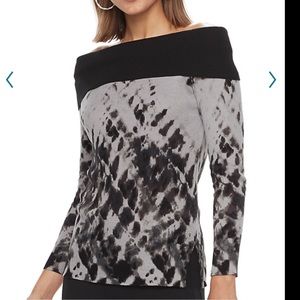 Rock & Republic Off The Shoulder Tie Dye Top NWT